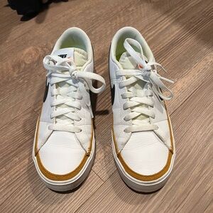 Nike White and Gold women’s Sneakers